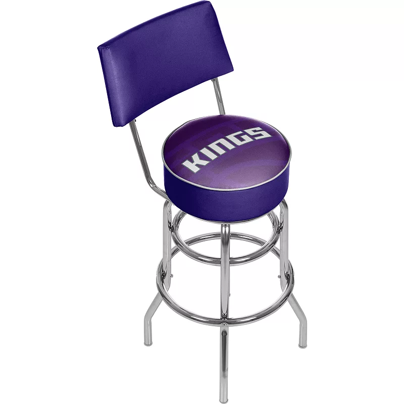 Sacramento Kings Padded Swivel Bar Stool with Back