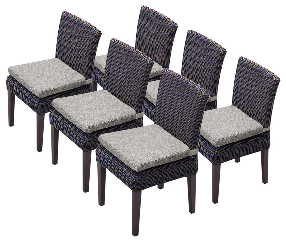 6 Venice Armless Dining Chairs   Tropical   Outdoor Dining Chairs   by TKClassics  Houzz