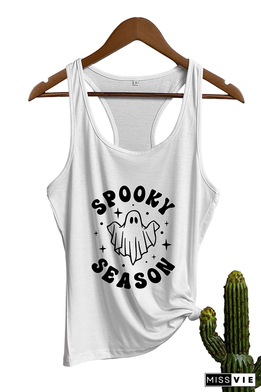 Spooky Season,Halloween Vibes O-neck Sleeveless Tank Top Wholesale