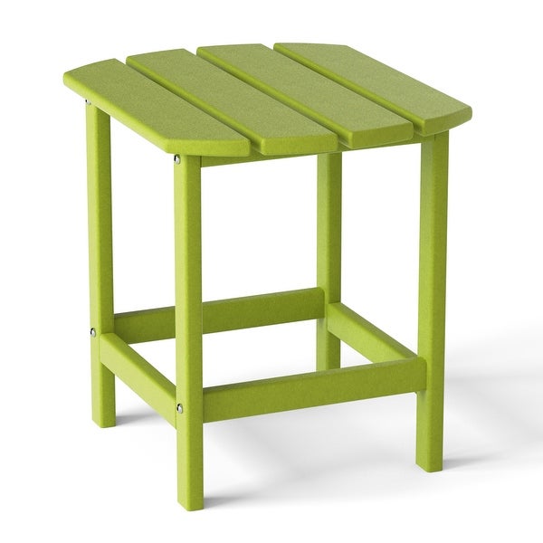 18.11 in. H Outdoor HDPE Plastic Side Table with Weather Resistant