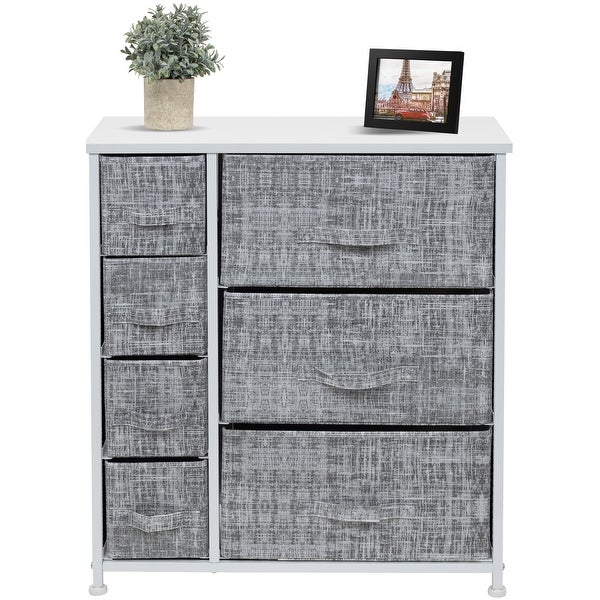 Dresser w/ 7 Drawers Furniture Storage and Chest Tower for Bedroom - - 34478591