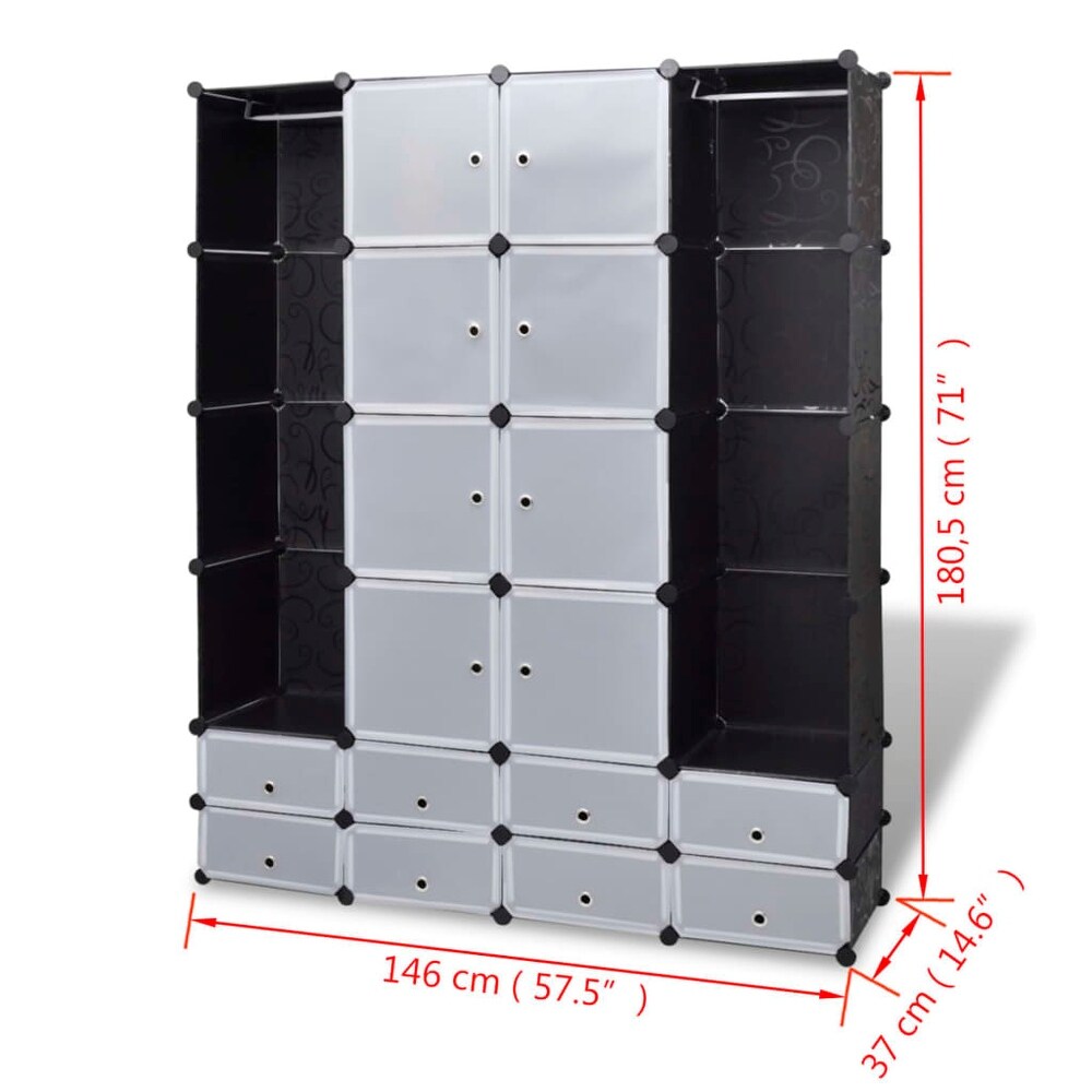 vidaXL Modular Cabinet with Compartments Storage Organizer for Living Room