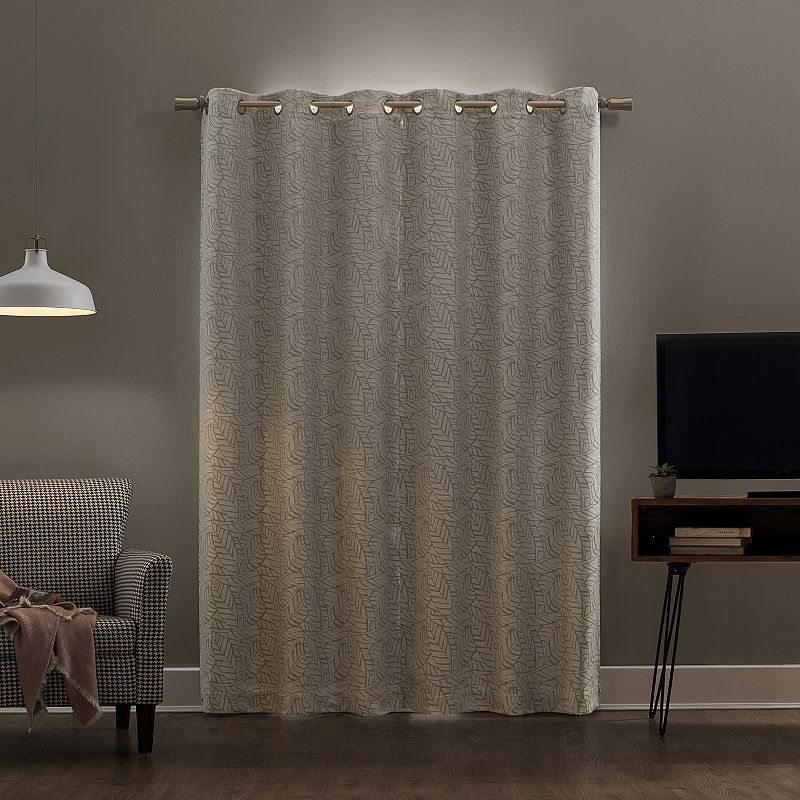 Sun Zero 2-pack Kalmar 100% Blackout Theater Grade Botanical Grommet Window Curtain