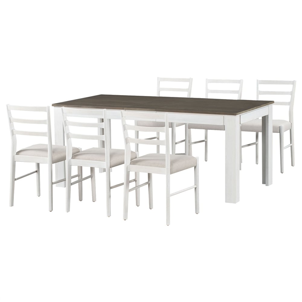 Dining Table Set Mutifunctional Extendable Table with Leaf and Drawers