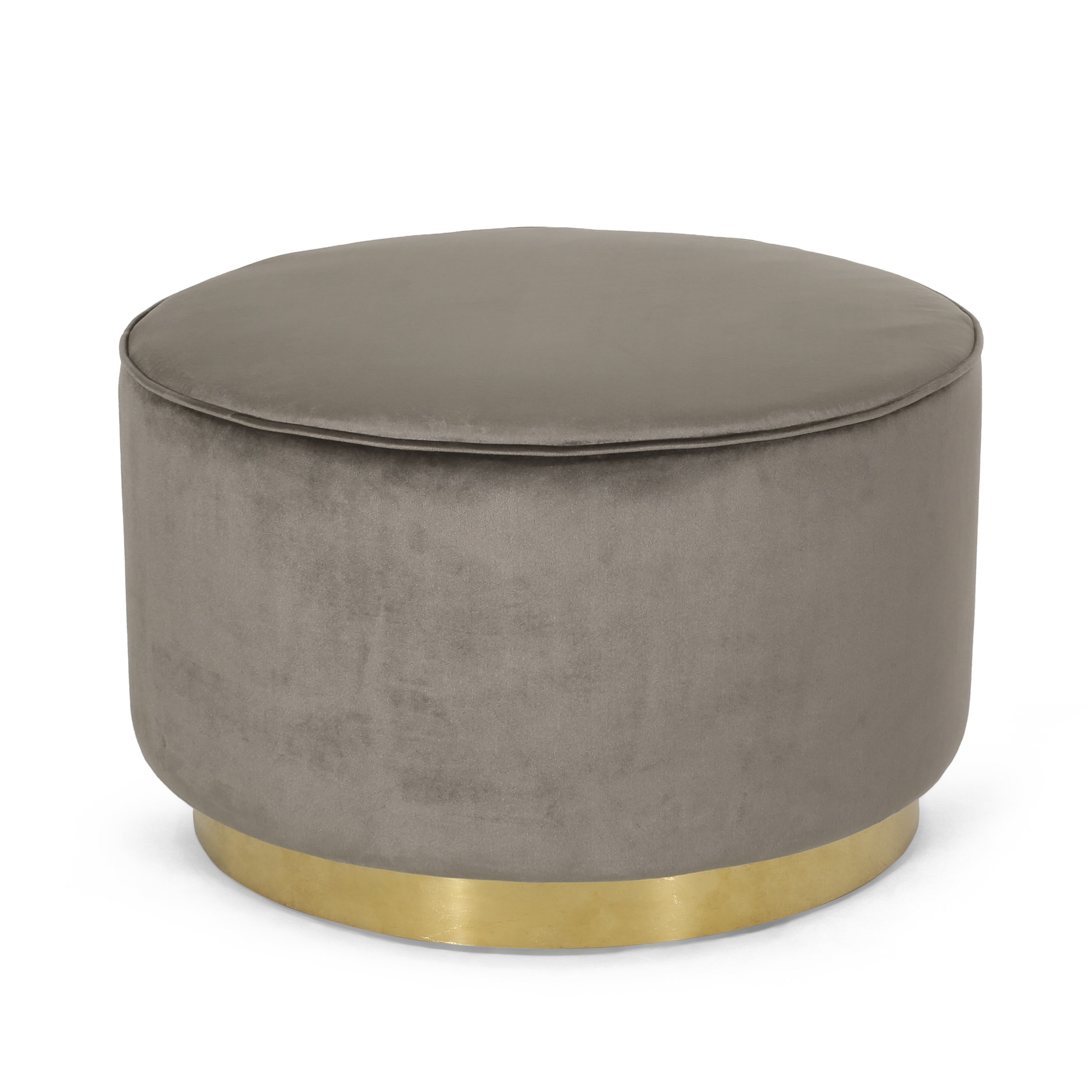 Kile Modern Glam Velvet Swivel Ottoman