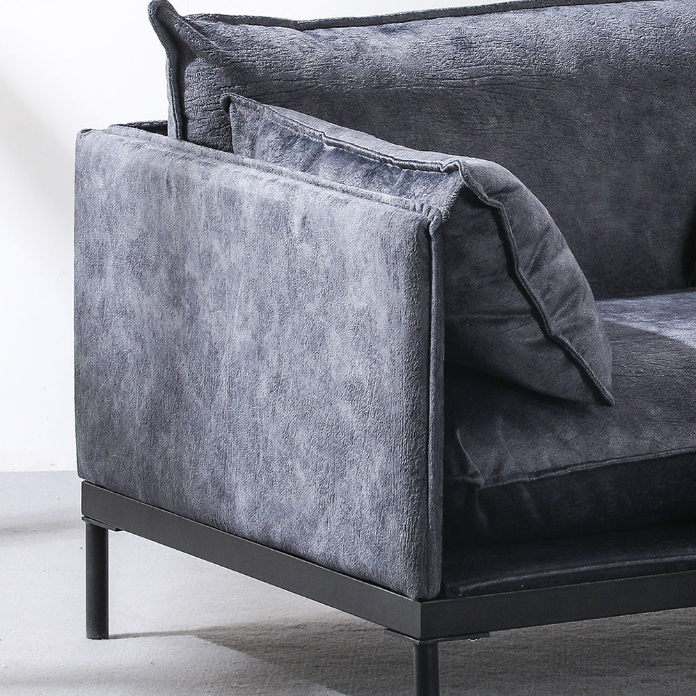 SINCLAIR Fabric Armchair in Charcoal