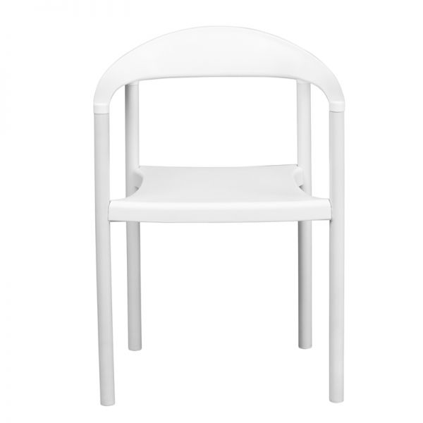 HERCULES Series 1000 lb. Capacity White Plastic Cafe Stack Chair