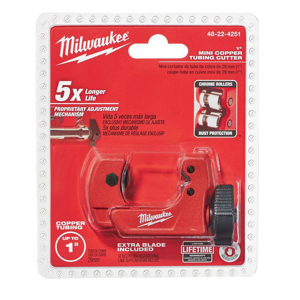 MW 1 in. Mini Copper Tubing Cutter with 12 in. Mini Copper Tubing Cutter 48-22-4251-48-22-4250