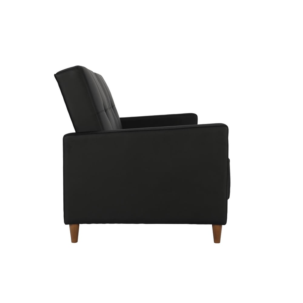 DHP Andora Faux Leather Coil Futon