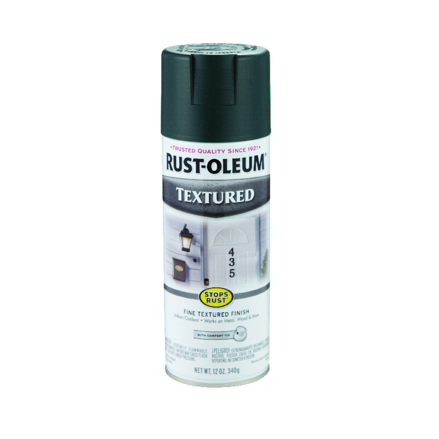 Rust-Oleum Stops Rust Textured Forest Green Spray Paint 12 oz