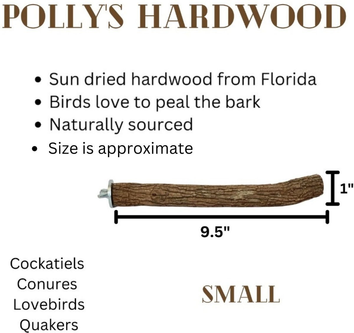 Polly's Pet Products Hardwood Bird Perches