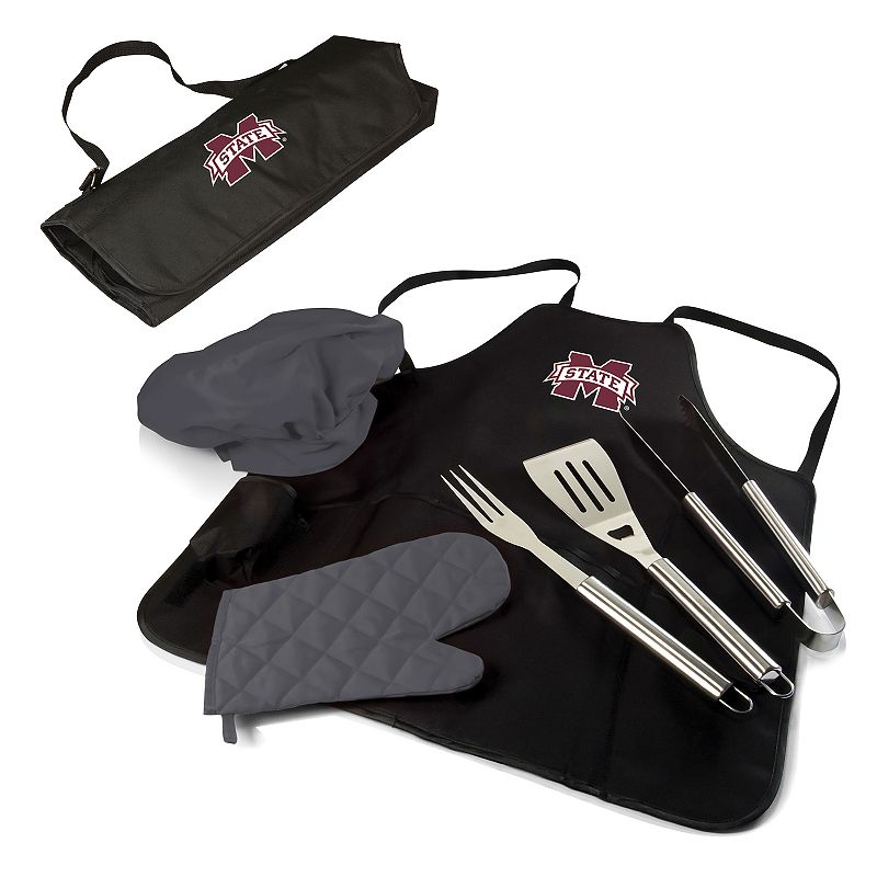 Picnic Time Mississippi State Bulldogs BBQ Apron Tote Pro Grill Set