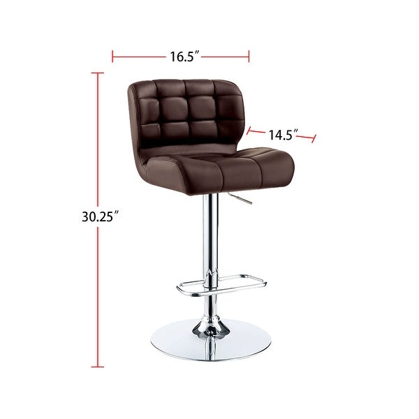 Leatherette and Metal Bar Stool