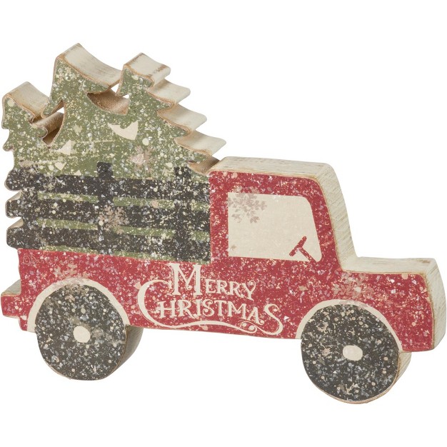 Primitives By Kathy Tree And Truck Merry Christmas Chunky Sitter