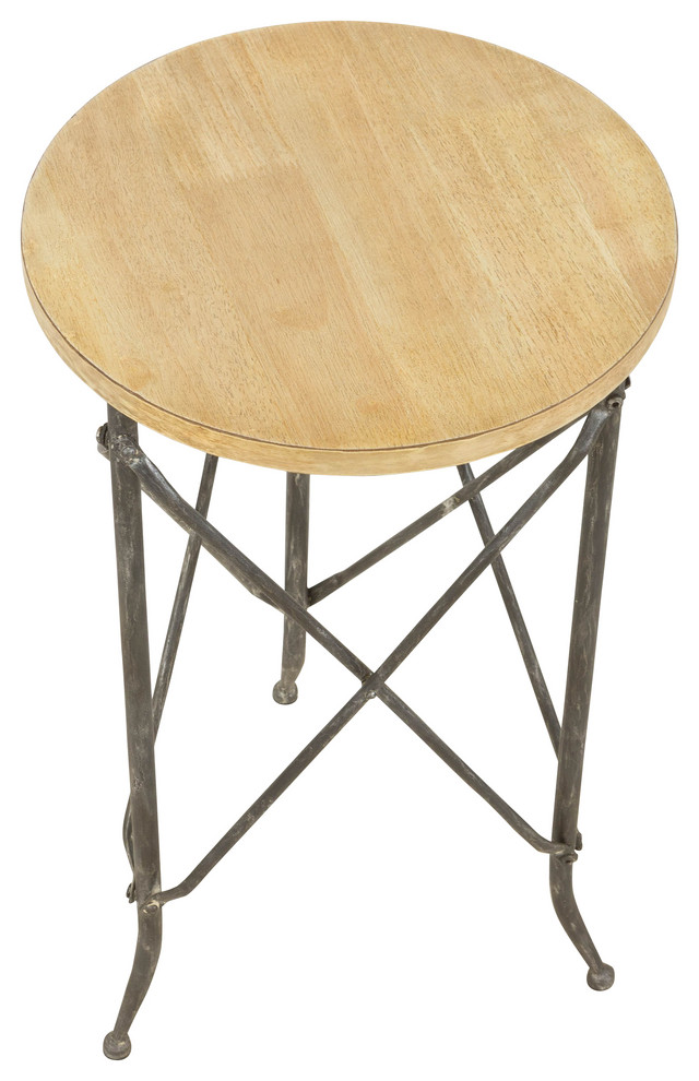 Atwell Round Accent Table   Industrial   Side Tables And End Tables   by Aspire Home Accents  Inc.  Houzz