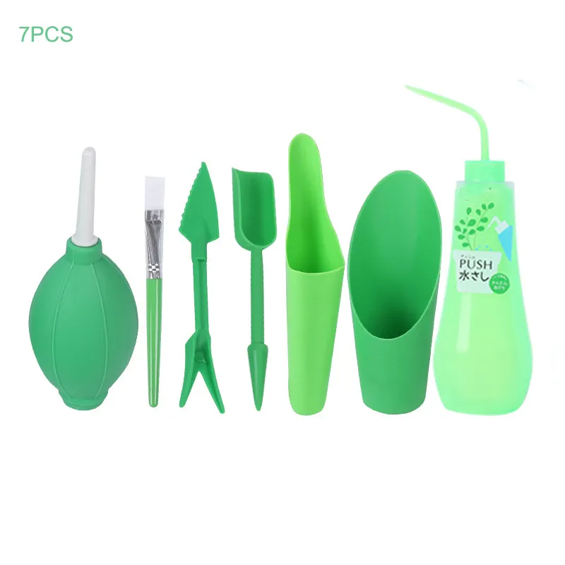 15 Pcs Janpanese style Mini Plastic Succulent Tool Set Kit Indoor Mini Hand Gardening Tool Set for Gardening