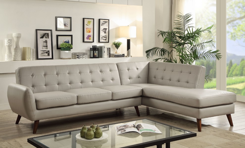 Essick II Sectional Sofa   Midcentury   Sectional Sofas   by Acme Furniture  Houzz