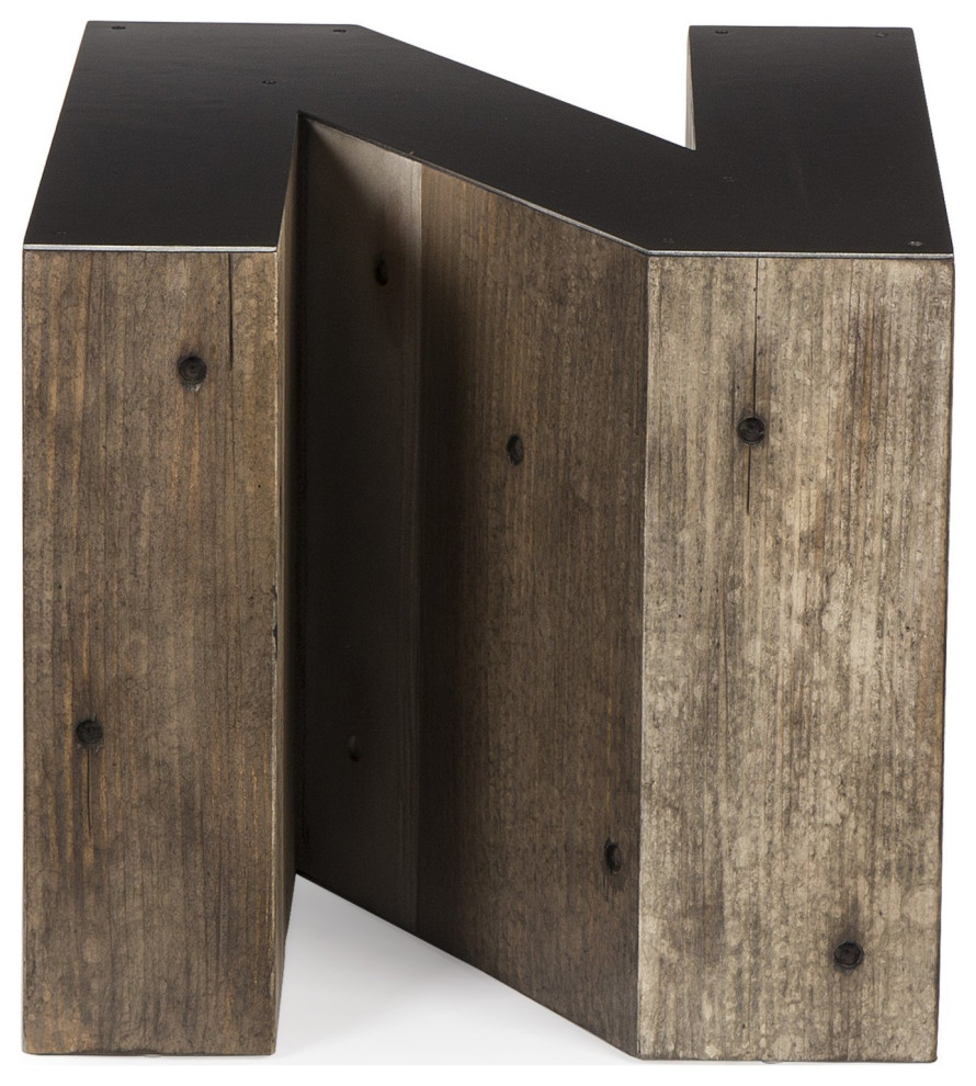 N Letter Side Table   Industrial   Side Tables And End Tables   by Peachtree Fine Furniture  Houzz