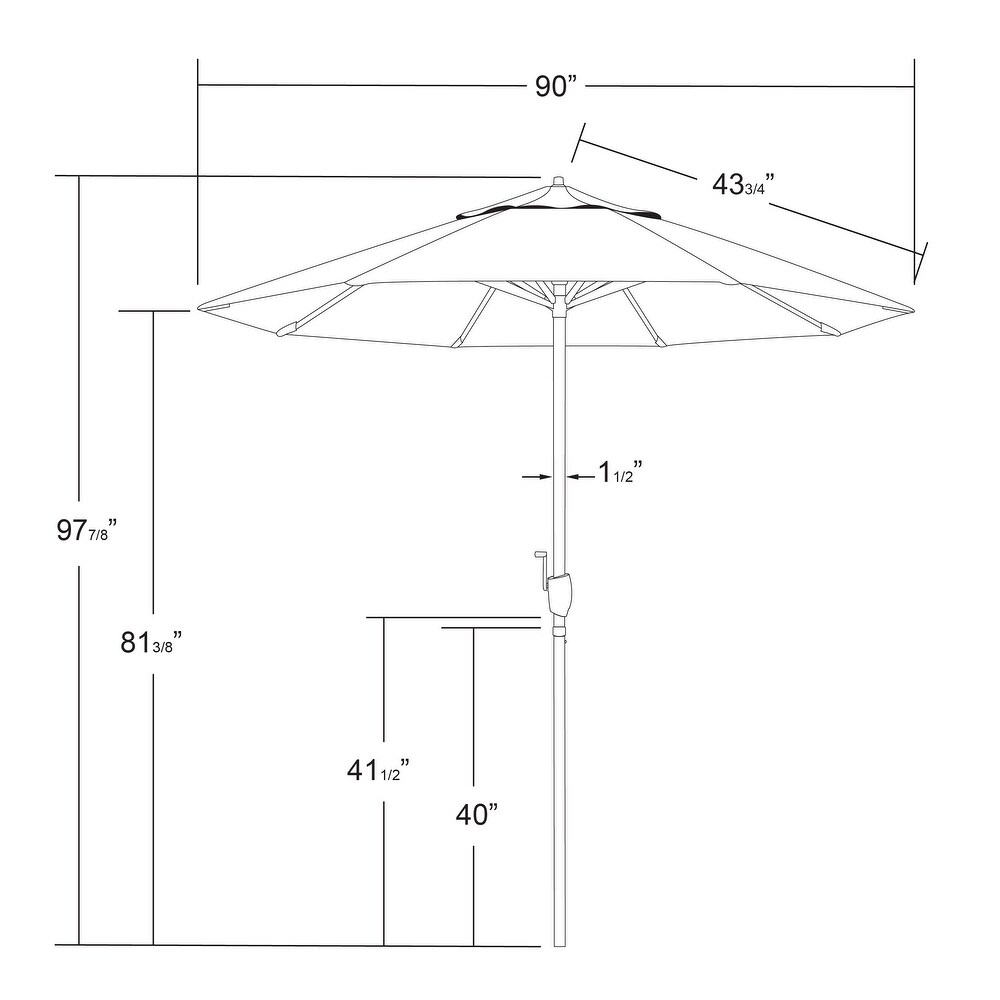 North Bend 7.5 foot Auto Tilt Sunbrella Patio Umbrella by Havenside Home