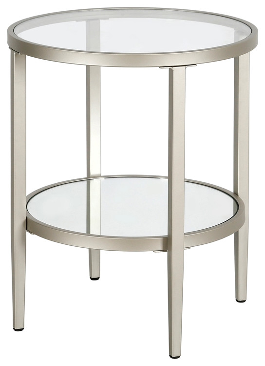 Henn ampHart 20 quotBlackened Bronze Metal/Glass Side Table   Contemporary   Side Tables And End Tables   by Homesquare  Houzz