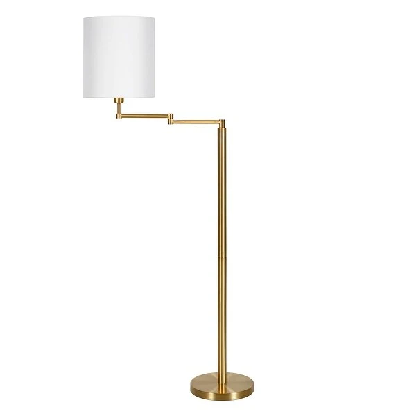 Moby Swing Arm Floor Lamp with Drum Shade