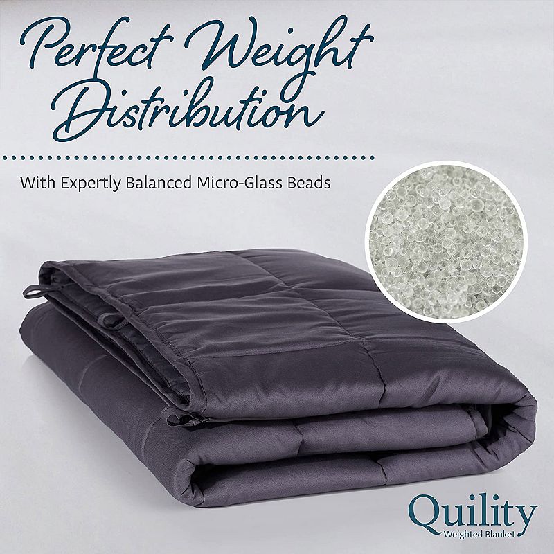 Quility 20 Pound Weighted Blanket Duvet Cover for Adults， F/Q 60 x 80