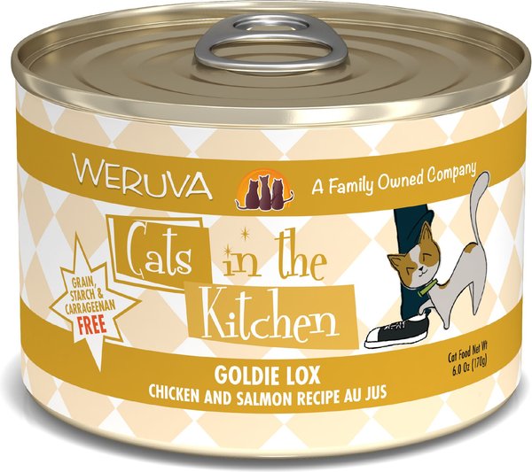 Weruva Cats in the Kitchen Goldie Lox Chicken and Salmon Au Jus Grain-Free Canned Cat Food