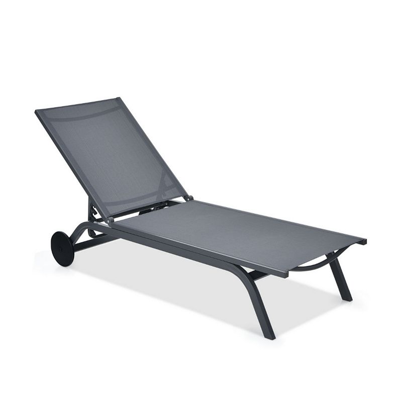 Aluminum Fabric Outdoor Patio Lounge Chair with Adjustable Reclining