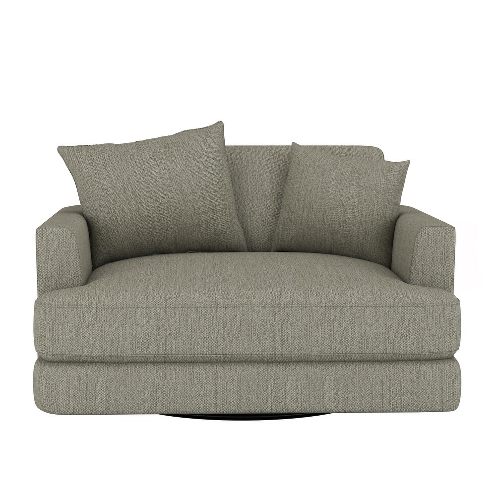 Nuvola Swivel chair in 100% Performance Linen Fabric