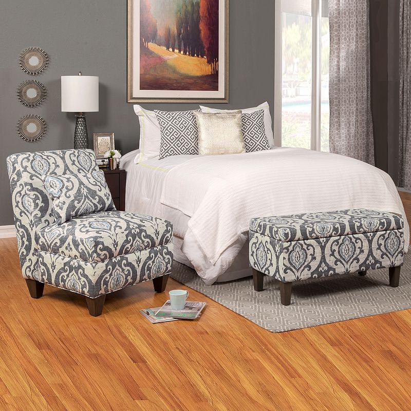 HomePop Accent Chair and Throw Pillow 2-piece Set