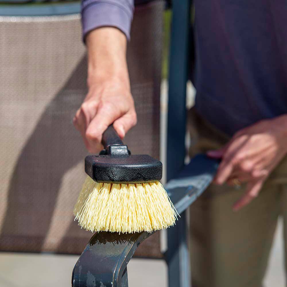 HARPER 8 in. Short Handle Stiff Bristle Scrub Brush 8482