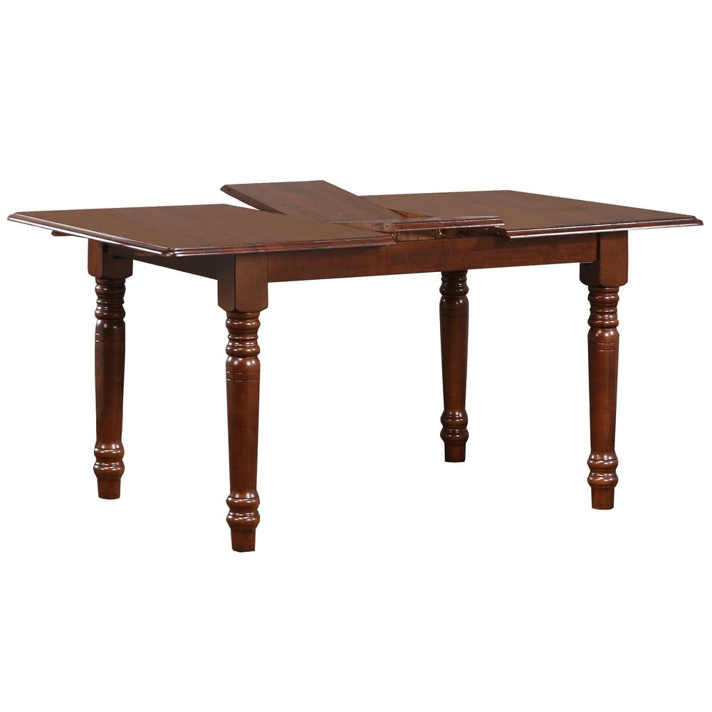 Andrews 48 in. Rectangle Distressed Chestnut Brown Wood Dining Table (Seats 6)   48\