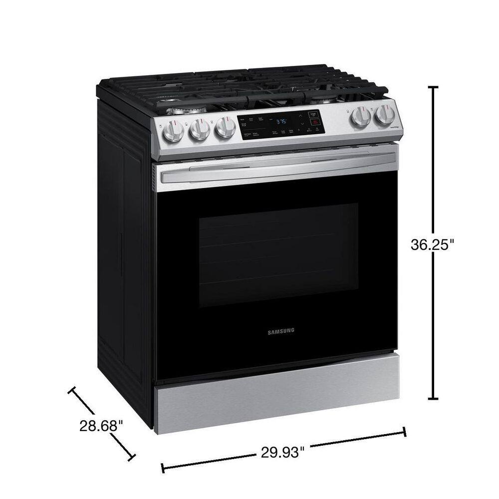  30 in. 6.0 cu. ft. Slide-In Gas Range with Self-Cleaning Oven in Stainless Steel NX60T8111SS