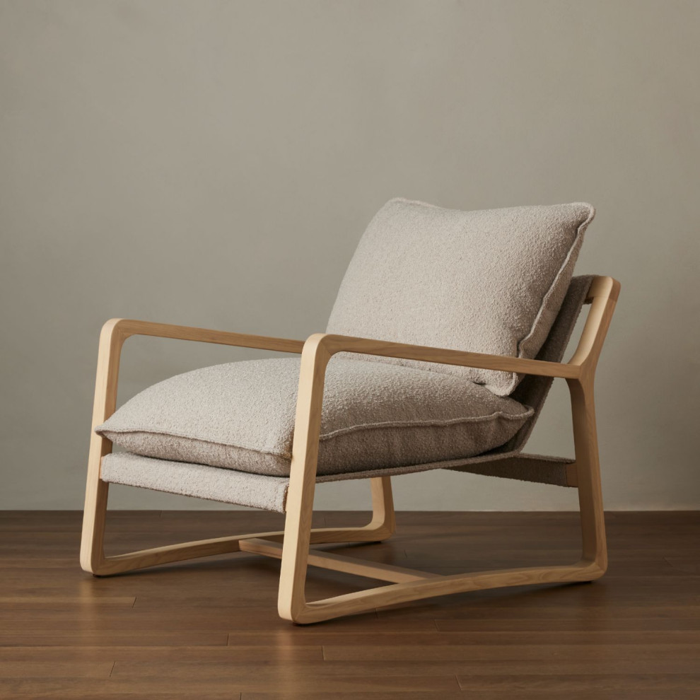 Ace Knoll Sand Chair   Midcentury   Armchairs And Accent Chairs   by Zin Home  Houzz