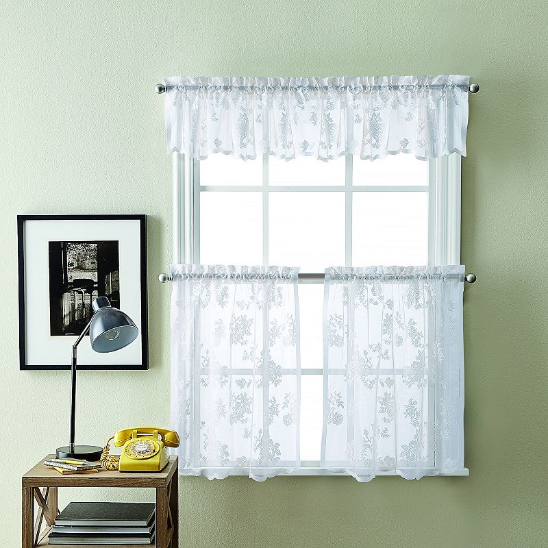 Curtainworks Sibella Lace Tailored Valance