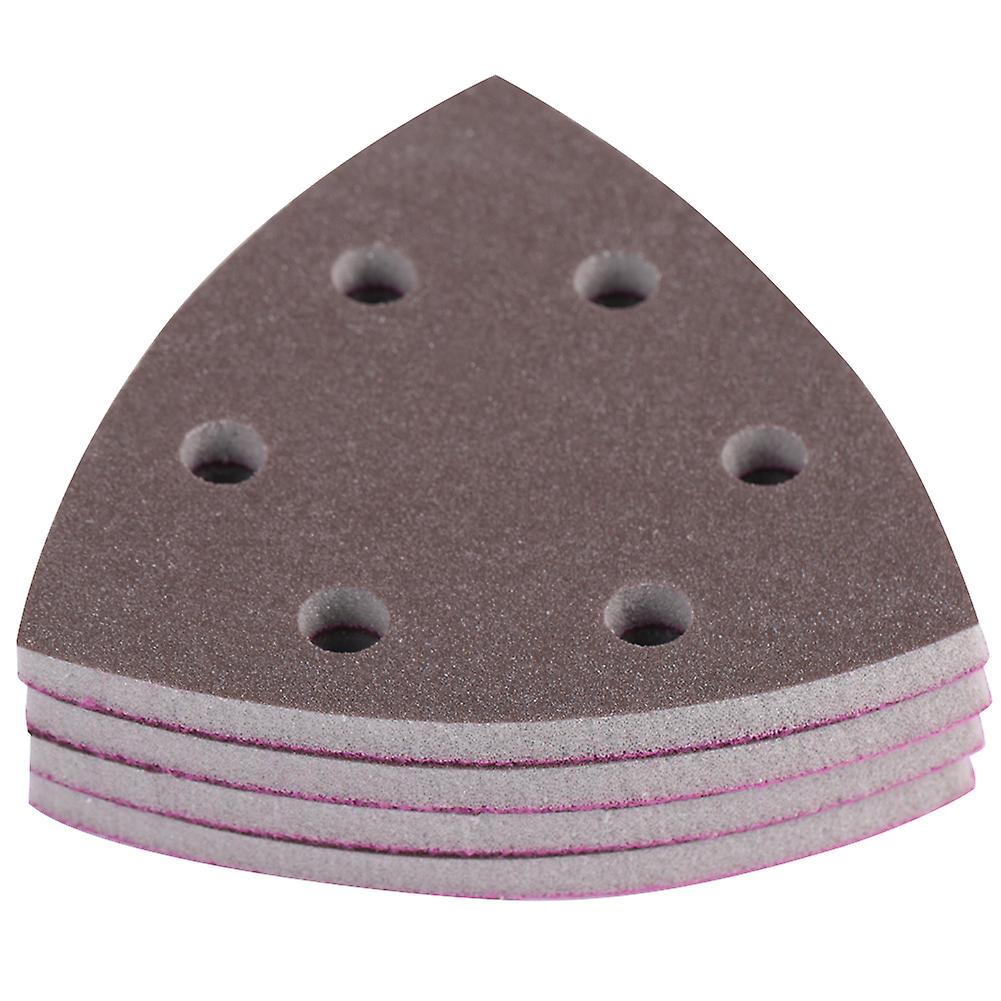 4pcs 6 Holes Triangle Sponge Sandpaper Sheets Disc Sanding Paper Polishing Tools (300-400#)