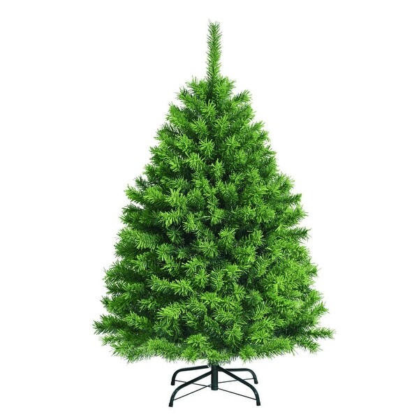 Unlit Artificial Christmas Tree with Metal Stand