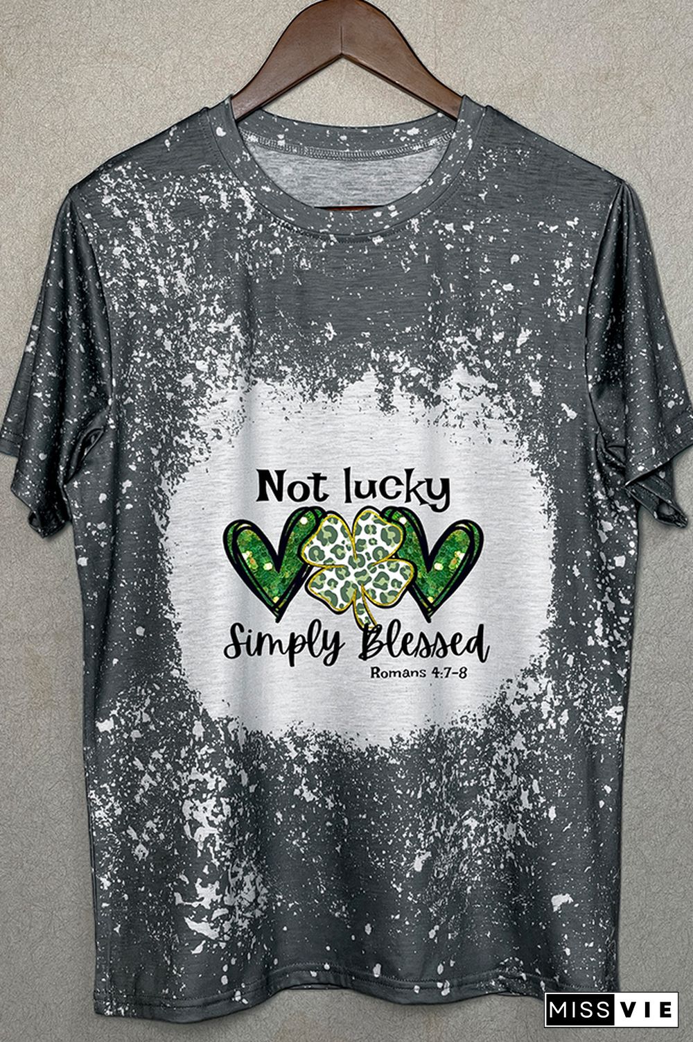 Not Lucky Just Blessed St Patrick’s Day Graphic Tee Wholesale