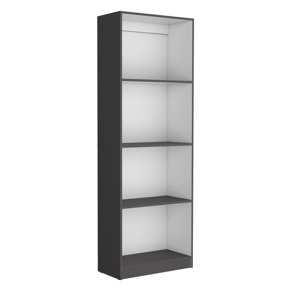 Kenyon Tall 5 Shelf Wide Bookcase Set of 2   N/A