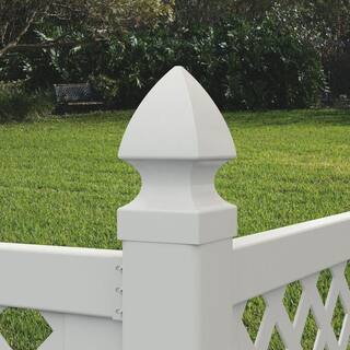 Veranda Lewiston 6 ft. H x 6 ft. W White Vinyl Lattice Top Fence Panel 128011