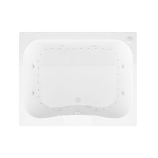 Universal Tubs Rhode 5 ft. Rectangular Drop-in Whirlpool and Air Bath Tub in White HD4060NDR