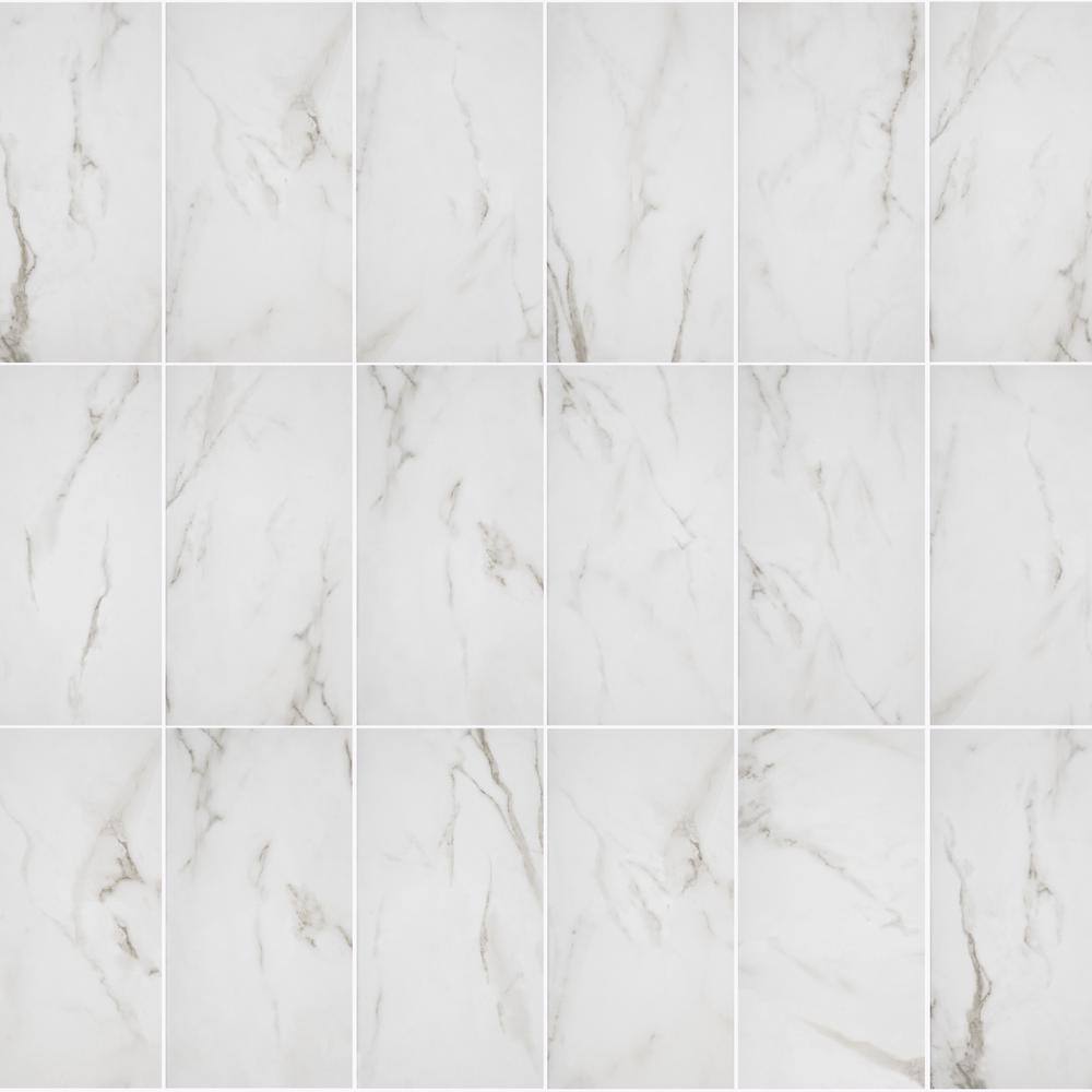 Florida Tile Home Collection Michelangelo White 9 in. x 18 in. Glossy Ceramic Wall Tile (21.8 sq. ft.Case) CHDEZEN109X18