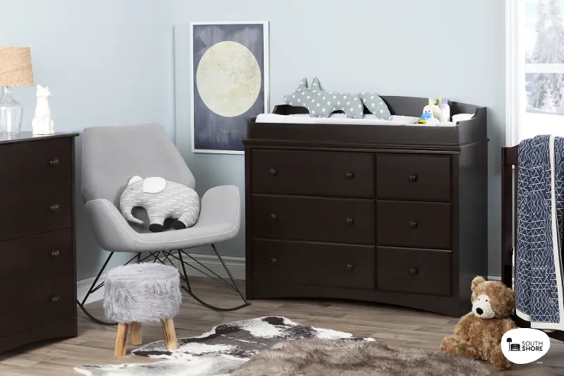 Angel Espresso Dresser and Changing Table - South Shore