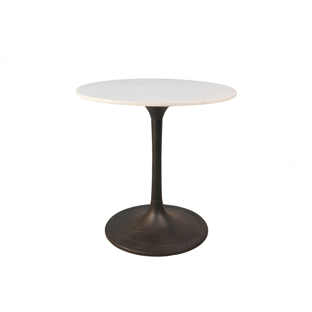 Givseppe 30 Inch Round Marble Top Dining Table