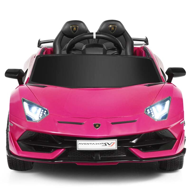 Licensed Lamborghini SVJ Kids Ride-On Car, 12V Battery Powered Sports Car Toy with Trunk & Remote