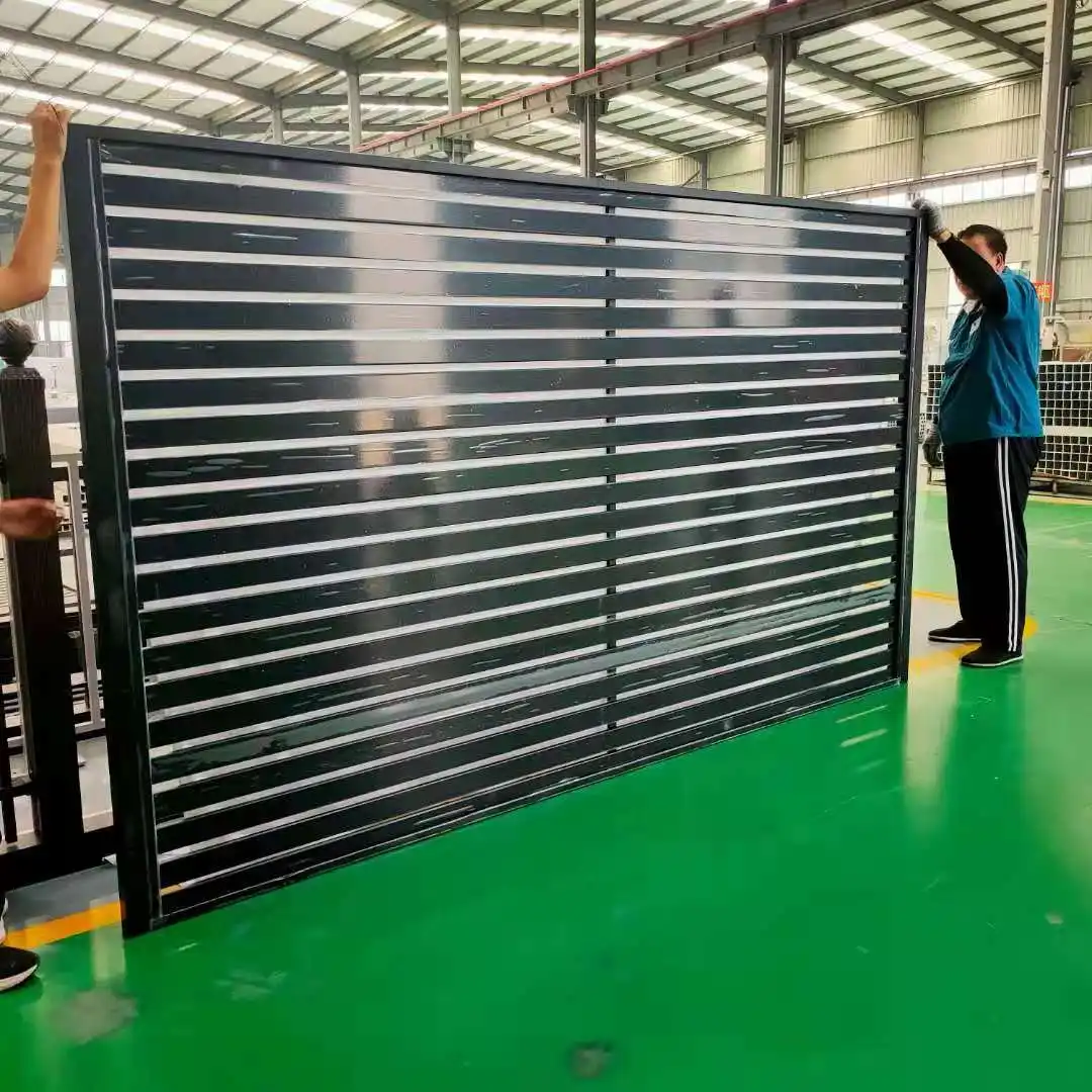 Factory Supply Modern Design Horizontal Powder Coated Aluminum Slat Fencing Gate