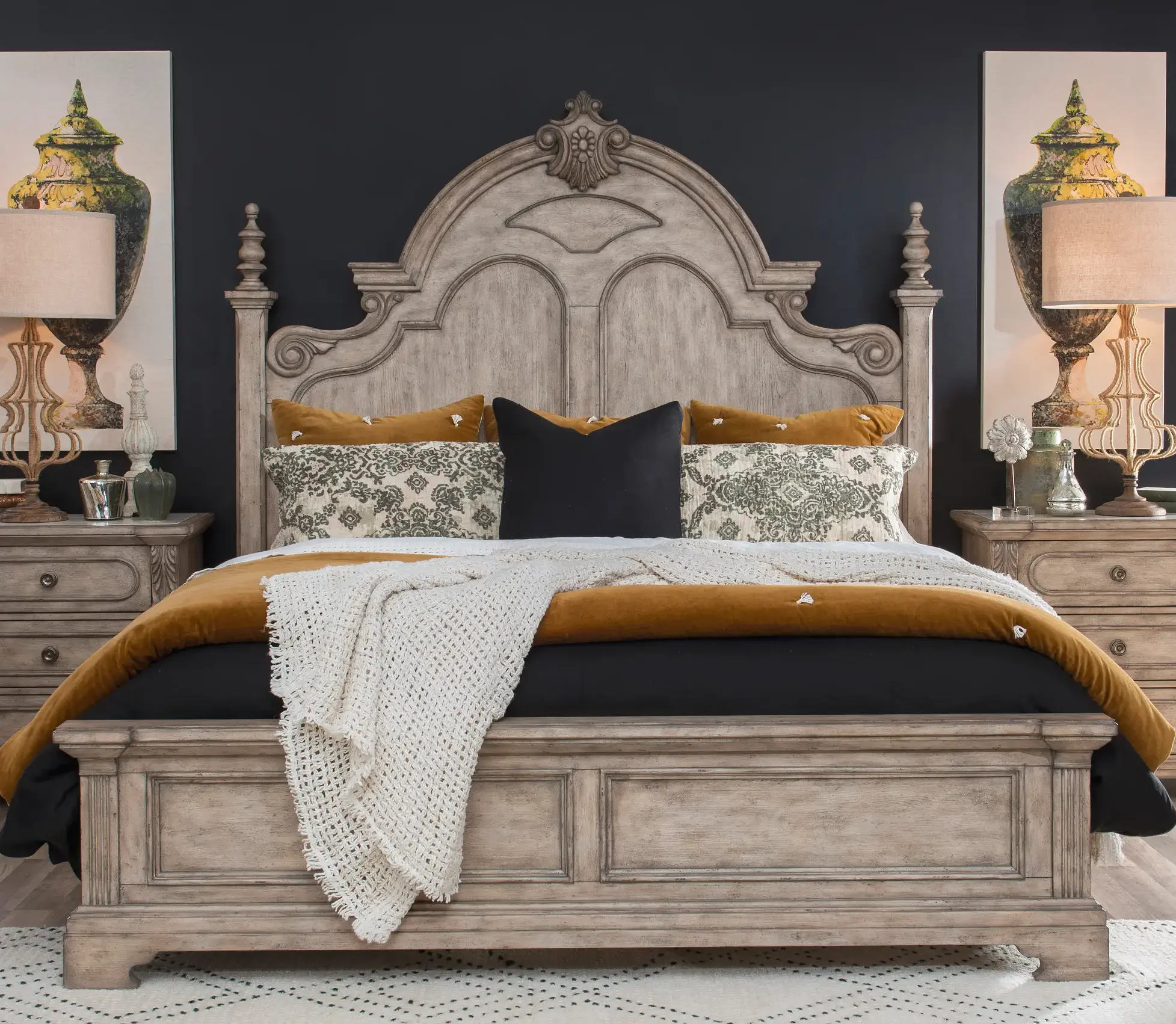 Sorona Beige Queen Bed