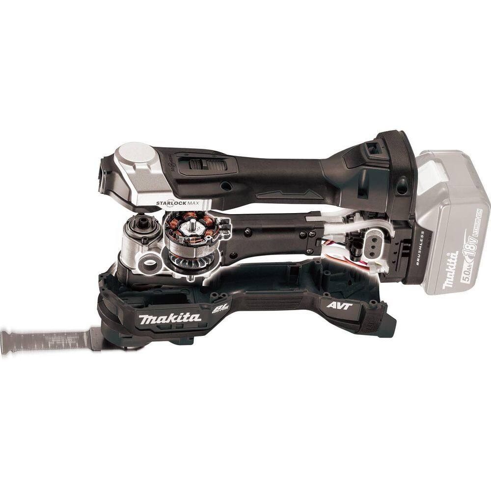 Makita 18V LXT Lithium-Ion Sub-Compact Brushless Cordless StarlockMax Oscillating Multi-Tool Kit (2.0Ah) XMT04R1B