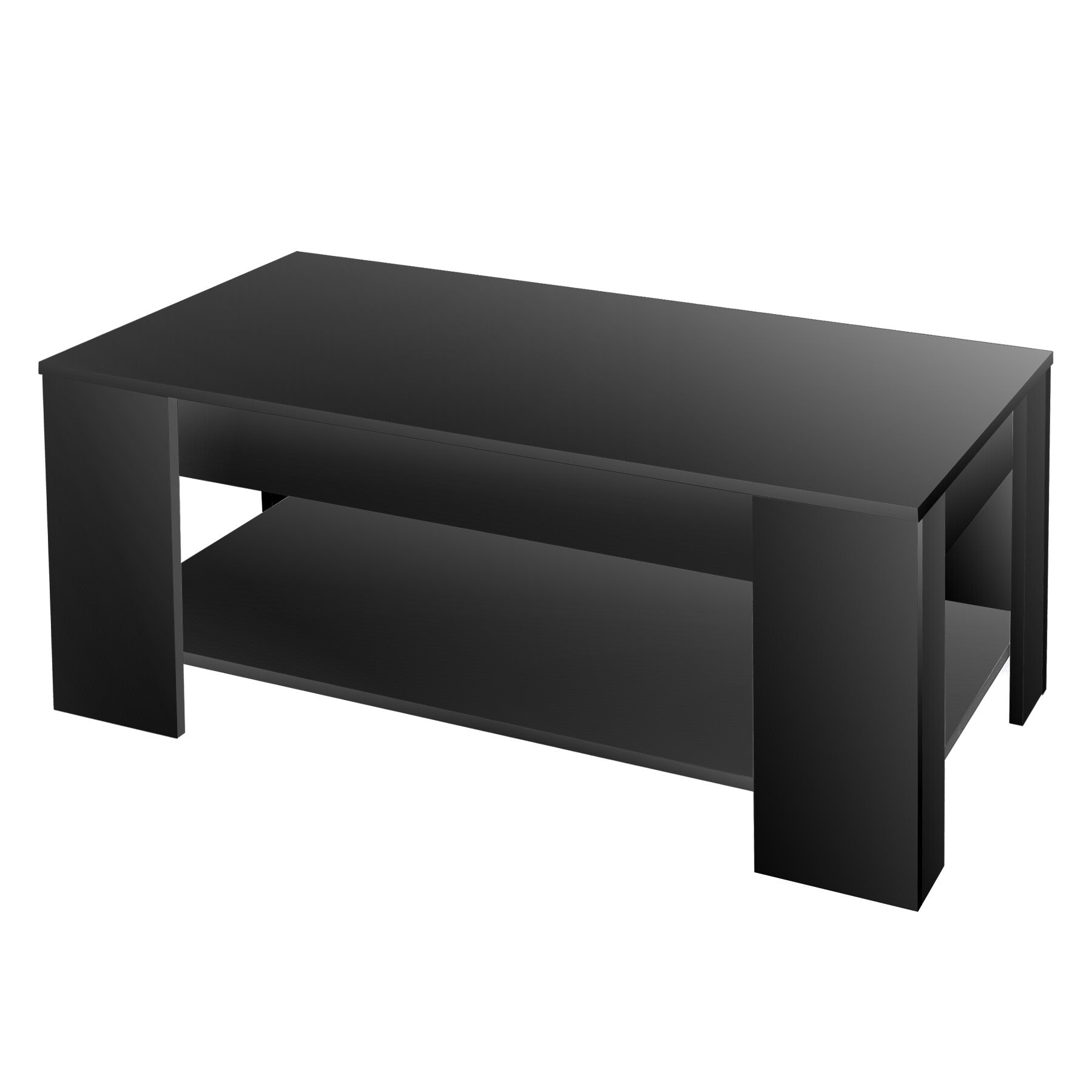 HomGarden Lift Top Coffee Table Cocktail Table W/Hidden Compartment, Black