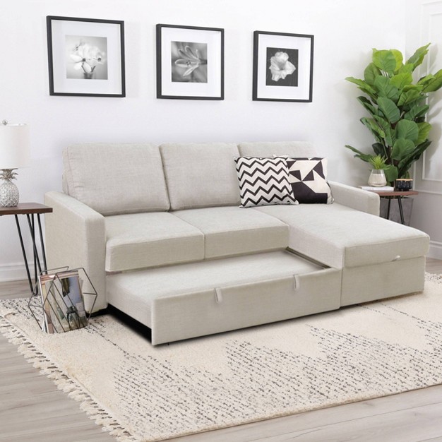 William Storage Sofa Bed Sectional Sand Abbyson Living